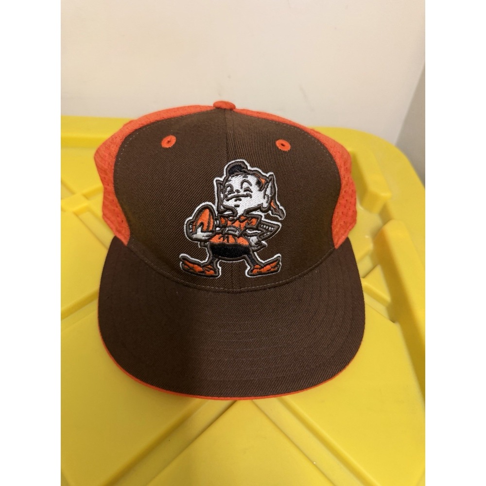 Cleveland Browns Hat Men's 7 3/8 NFL Football Brownie Logo Vintage Fitted Cap